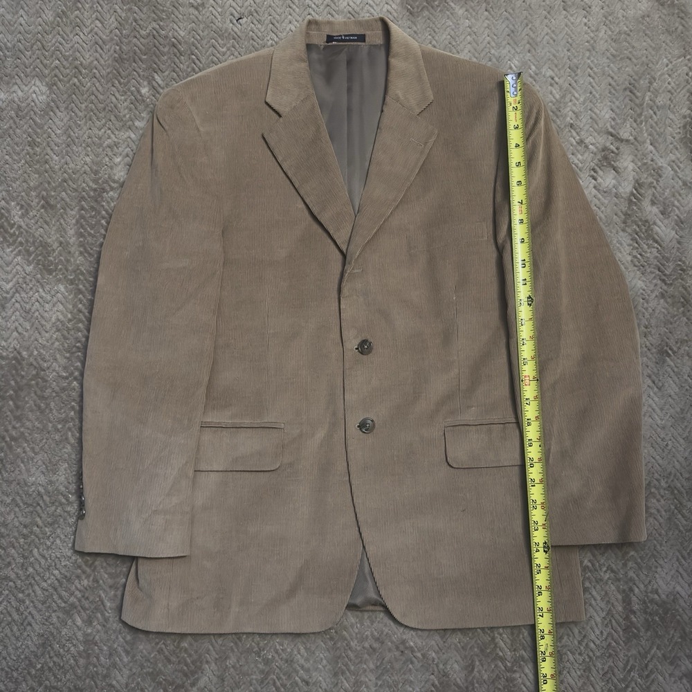 Alfani Blazer Suit Jacket Mens Tan Corduroy Polyester Sport Coat Size Unknown